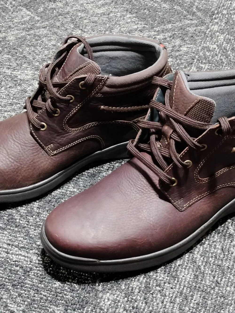 Clark’s Cotrell Rise Brown Oily Leather Lace Up Chukka Boots Size 12 M Men's NEW